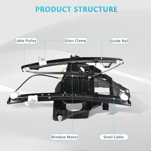 Front Left Driver Side Power Window Regulator with Motor Assembly Compatible for 2003-2006 Ford Expedition Lincoln Navigator, Replacement 741-178 2L1Z7823395AA 6L1Z7823209AA in Saudi Arabia