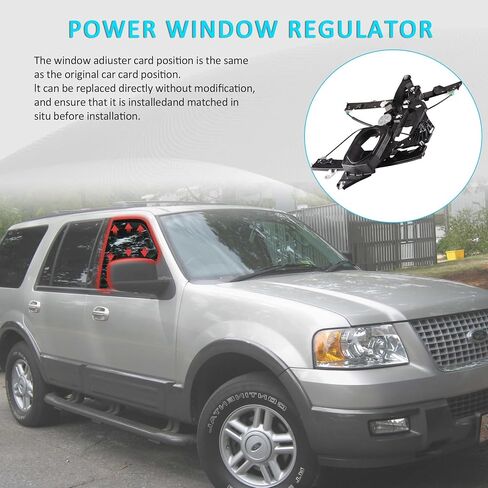 Front Left Driver Side Power Window Regulator with Motor Assembly Compatible for 2003-2006 Ford Expedition Lincoln Navigator, Replacement 741-178 2L1Z7823395AA 6L1Z7823209AA in Saudi Arabia