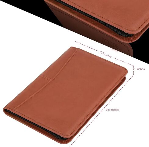 Junior Padfolio Portfolio with 5 x 8 Writing Pad, A5 Business Portfolio Binder Folder Organizer Multi-Function Combination Case for Women, Green in Kuwait