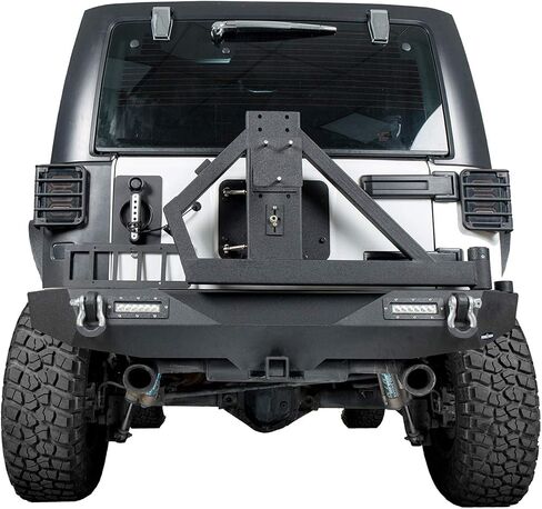 HOOKE ROAD WRANGLER JK OFTROAR REAR PUMPER و RACK TREAR ARM RACK W/2 X 18W LED LID LIGH in Kuwait