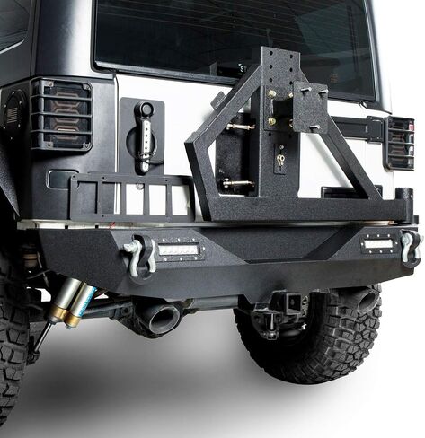 HOOKE ROAD WRANGLER JK OFTROAR REAR PUMPER و RACK TREAR ARM RACK W/2 X 18W LED LID LIGH in Kuwait
