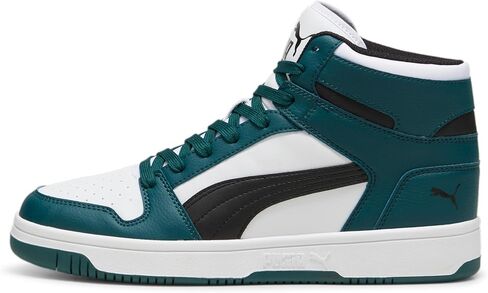PUMA Men's Rebound Layup Sneaker, Dark Myrtle Black White, 9 in Saudi Arabia
