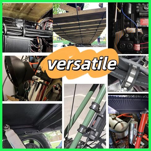 مشبك كابل من الفولاذ المقاوم للصدأ YLNDM 1 بوصة 30 قطعة ترقية عرض النطاق الترددي إلى 5/8 بوصة مع 20 براغي و20 صواميل، مشبك سلك معزول مطاطي، مشبك معدني، مشبك أنابيب، مشبك سلكي يستخدم على نطاق واسع في السيارات والديكور المنزلي in Saudi Arabia