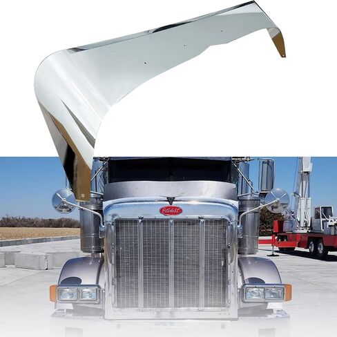 430 Stainless Steel Front Hood Shield Bug Deflector Compatible with 1993-2007 Peterbilt 378/379 Truck,Bug Deflector, Bug Shield, Hood Protector Custom Fit Shield in Saudi Arabia