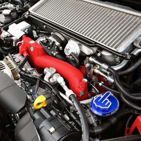 Red Middle Finger Novelty Engine Oil Filter Tank Cap Cover Aluminum Compatible with Subaru in Saudi Arabia