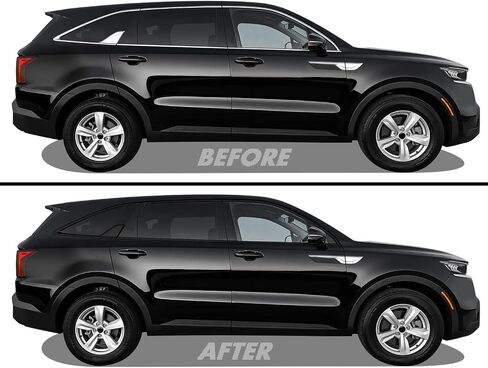 Slickmod Chrome Delete Blackout Vinyl Overlay for 2021-2023 Kia Sorento Fender Trim (Gloss Black ، 2. Fender Trim) in Saudi Arabia