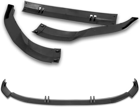 Q1-TECH, 9-Piece Front Bumper Lip & Side Skirt Extensions Diffuser Compatible with 2022-2024 Audi A3 / A3 Quattro Sedan Only, Front Lip Spoiler Air Chin Splitter ABS 2023 (Painted Black) in Saudi Arabia