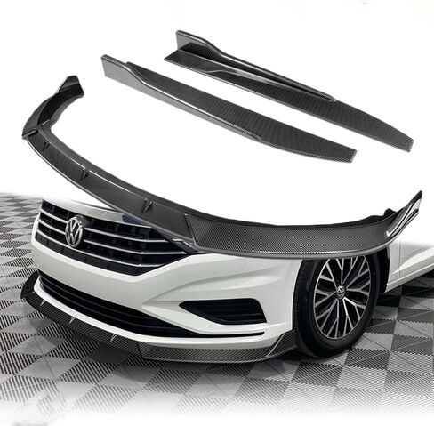 Q1-TECH, 5PCS Front Bumper Lip + Side Skirt Rocker Winglet Canard Diffuser Wing Compatible with 2019-2022 Volkswagen Jetta VW, Front Bumper Lip Spoiler Air Chin Body Splitter ABS (Painted White) in Saudi Arabia