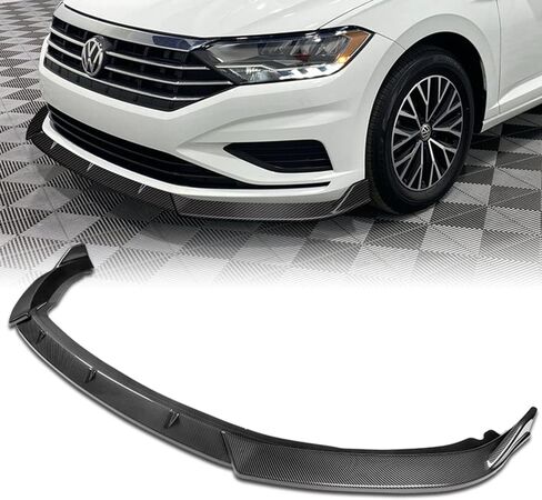 Q1-TECH, 5PCS Front Bumper Lip + Side Skirt Rocker Winglet Canard Diffuser Wing Compatible with 2019-2022 Volkswagen Jetta VW, Front Bumper Lip Spoiler Air Chin Body Splitter ABS (Painted White) in Saudi Arabia