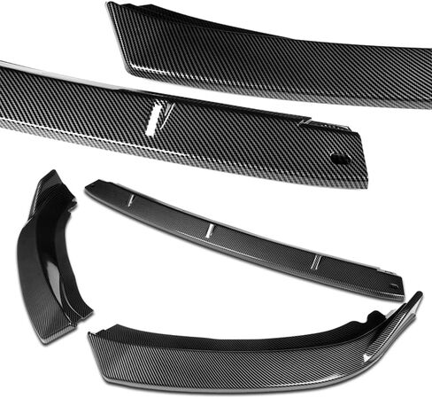 Q1-TECH, 5PCS Front Bumper Lip + Side Skirt Rocker Winglet Canard Diffuser Wing Compatible with 2019-2022 Volkswagen Jetta VW, Front Bumper Lip Spoiler Air Chin Body Splitter ABS (Painted White) in Saudi Arabia