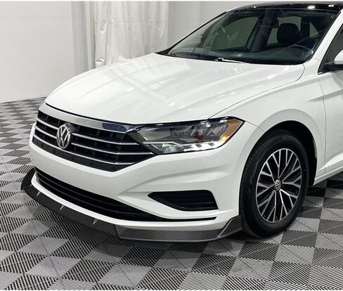 Q1-TECH, 5PCS Front Bumper Lip + Side Skirt Rocker Winglet Canard Diffuser Wing Compatible with 2019-2022 Volkswagen Jetta VW, Front Bumper Lip Spoiler Air Chin Body Splitter ABS (Painted White) in Saudi Arabia