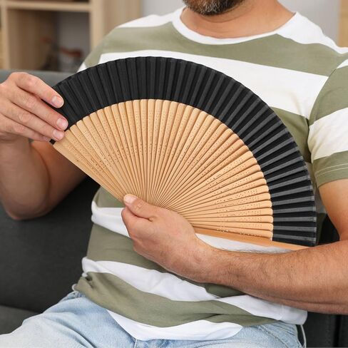 2 Pack Held Fan for Women Foldable Chinese Japanese Bamboo Silk Folding Handheld Fan with Tassel for Wedding, Church, Dancing, Party, Decoration, Gifts(Classic Color) in Saudi Arabia