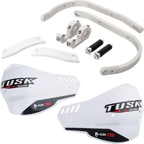 TUSK D-Flex Pro Adventure Handguards Silver Bar/White Plastics 7/8" Bars for Honda XR650L 1993-2009,2012-2023 in Saudi Arabia