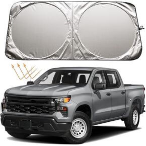 XHRING Windshield Sun Shade for Chevy Chevrolet Silverado 1500 2500 HD 3500 HD Colorado Trail Boss Custom WT LT LTZ RST Z71 ZR2 Crew Double Cab Accessories Car Window Sunshade Shield Visor in Saudi Arabia