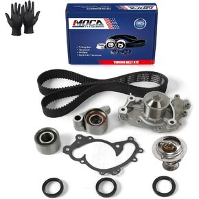 MOCA TIMING BELT KIT مضخة المياه ترموستات متوافقة مع 05-07 لتويوتا هايلاندر سولارا 3.3L و 05-06 لتويوتا كامري 3.0L 2995CC V6 DOHC in Saudi Arabia