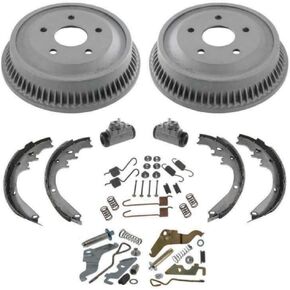 الطبول الخلفية أحذية الفرامل أحذية العجلات طقم الربيع ل Dodge لـ RAM 1500 1994-1999 CAB الطاقم الموسع غير ASBESTOS المواد العضوية 1408-25593 1CRLH7208 162532 in Kuwait
