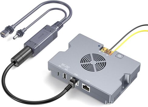 حاقن GigE السلبي Starlink PoE، 3 في 1 150 واط Starlink Gen 2 12 فولت مجموعة تحويل مع محول SPX ومحول DC 9-36 فولت/150 واط، بدون سلك قطع محول إيثرنت Starlink لـ Starlink Standard V2 Dishy in Kuwait