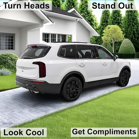 BOGAR TECH DESIGNS Full Headlight Taillight Reflector Sidemarker Tint Kit Film Compatible with Kia Telluride 2020-2022, Dark Smoke in Saudi Arabia