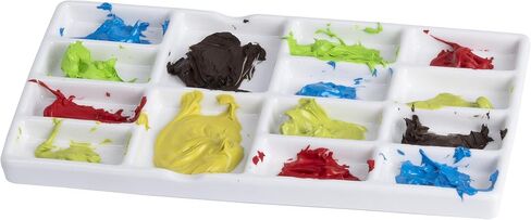 Travel Watercolor Palette,Portable Ceramic Palette with 14 Well,Metal Paint Box with Porcelain Palette(Blak Box) in Kuwait