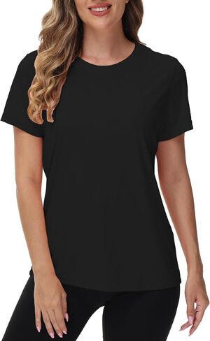 Neyouqe Womens Short Sleeve قمصان Tee Upf 50+ حماية من أشعة الشمس في الهواء الطلق السري in Kuwait