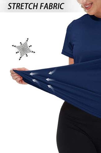 NEYOUQE Womens Short Sleeve Tee Shirts UPF 50+ Outdoor Sun Protection Quick Dry Athletic Running Workout Rash Guard Tops in Kuwait