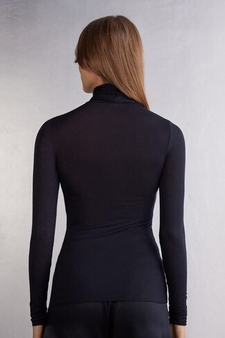 Woman's Modal Cashmere Ultralight High-Neck Top in Saudi Arabia