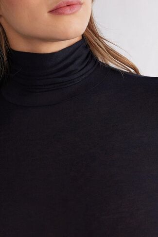 Woman's Modal Cashmere Ultralight High-Neck Top in Saudi Arabia