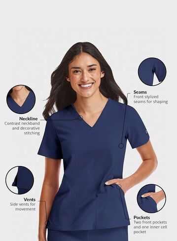 Maevn Matrix Impulse Women’s Contrast V-Neck Top in Saudi Arabia