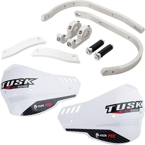 Tusk D-Flex Pro Adventure Handguards Silver Bar/White Plastics 7/8 "Bars for Honda XR650L 1993-2009،2012-2023 in Saudi Arabia