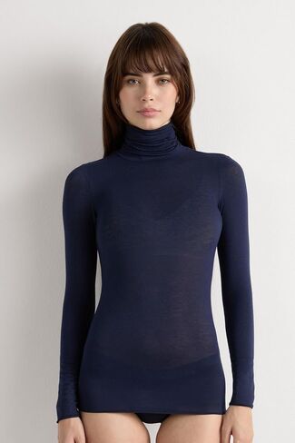 Woman's Modal Cashmere Ultralight High-Neck Top in Saudi Arabia