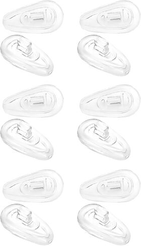 6 Pairs Nose Pads Replacement for Oakley Socket 5.0 OX3217/Socket 5.5 OX3218 140mm Eyeglasses Frame, Silicone Soft Clear Nose Pieces in Saudi Arabia