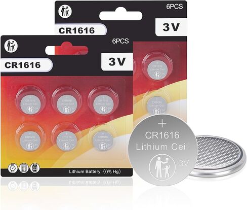 CR1616 Battery 3V Lithium CR 1616 Batteries for Car Remote Control(12 PCS) in Saudi Arabia