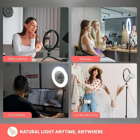 SQUATZ 11 بوصة LED 12 وات ضوء حلقة سيلفي مع تحكم سلكي، 3 أوضاع ألوان، 10 مستويات سطوع، حامل ثلاثي القوائم مع 6 أقسام، حامل هاتف، مستويات سطوع قابلة للتعديل للمؤثرين، يوتيوب، تيك توك in Saudi Arabia