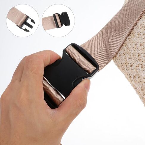 Fanny Pack Summer Waist Bag, Imitation Straw Woven Crossbody Chest Pouch, 12.20 x 6.29 x 0.78 Inch in Saudi Arabia