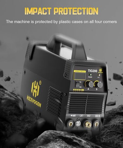HZXVOGEN 200Amp AC/DC Aluminum TIG Welder with Pulse 4 in 1 Multiprocess Welding Machine Dual Voltage 110V/220V IGBT Inverter HF TIG/TIG/Stick/Arc/Spot Welder Machine in Saudi Arabia