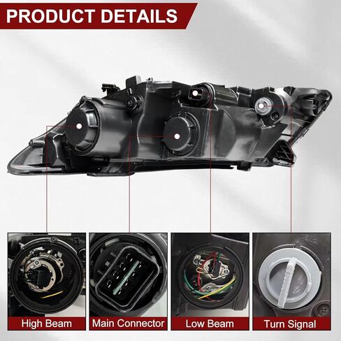 مجموعة الأمامي المتوافقة مع 2011 2013 2013 Kia Optima Halogen مع سائق استبدال المصابيح وجانب الراكب in Kuwait