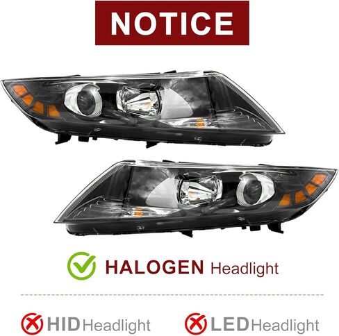 مجموعة الأمامي المتوافقة مع 2011 2013 2013 Kia Optima Halogen مع سائق استبدال المصابيح وجانب الراكب in Kuwait