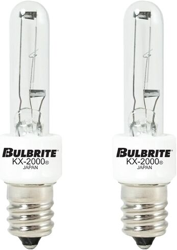 Bulbrite KX40/E12 40W KX-2000 Krypton/Xenon T3 Clear Bulb, Candelabra Base (Clear 2 Pack) in Kuwait