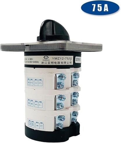 75A Cam Switch Silver Contact 0-3 Position 3 Poles Level Rotary Changeover Switches 12 Terminals YMZ12-75/3 in Saudi Arabia