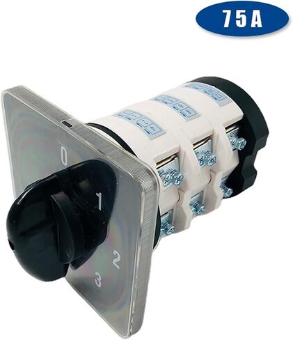 75A Cam Switch Silver Contact 0-3 Position 3 Poles Level Rotary Changeover Switches 12 Terminals YMZ12-75/3 in Saudi Arabia