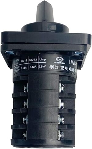 LW8-10/4 Electrical Changeover Rotary Cam Switch 4 Poles 10A 380V 16 Terminals 3 Positions Sliver Contact 10amp(01234) in Saudi Arabia