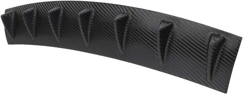 SCITOO 1PC Rear Lower Bumper Lip Diffuser Spoiler 7 Shark Fin Style Compatible Universal Rear Bumper Lip Glossy Carbon Look (PP) Plastic Spoiler in Saudi Arabia