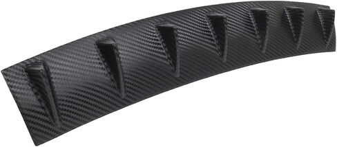 SCITOO 1PC Rear Lower Bumper Lip Diffuser Spoiler 7 Shark Fin Style Compatible Universal Rear Bumper Lip Glossy Carbon Look (PP) Plastic Spoiler in Saudi Arabia