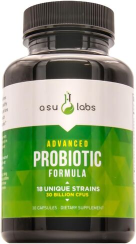 ASULABS® Formula Probiotica Avanzada con 18 Cepas Probioticas Clinicamente Seleccionadas para ayudar a eliminar Los malestares digestivos. para Hombres y Mujeres. Capsulas Vegetarianas. in Saudi Arabia