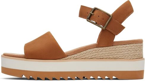 TOMS Women's Diana Espadrille Wedge Sandal, Champagne Metallic, 12 in Kuwait