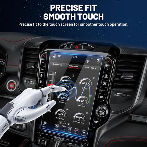 واقي شاشة FIILINES لسيارة Toyota Venza 2021-2024، شاشة لمس 12.3 بوصة 9H واقي شاشة من الزجاج المقوى مضاد للوهج ومضاد للكسر، عبوة من قطعتين in Saudi Arabia