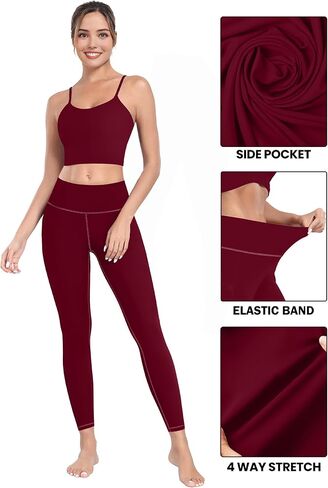 Mirity High Weist Yoga Leggings for Women - Comple Buttery Soft Prockit Pantsy Pants Pant of 1 in Kuwait