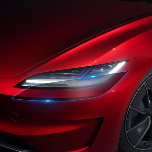 ل Tesla Model 3 2024 المصابيح الأمامية الدخان Tint PPF 30 ٪ VLT Smokey Film Film Paint Paint Custom in Kuwait