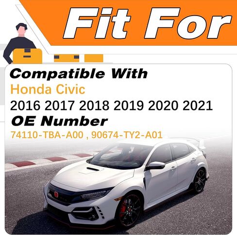 Engine Splash Guard Compatible for Honda Civic 2016-2021 Under Car Shield Cover Board.Replaces#74110-TBA-A00, 90674-TY2-A01. in Saudi Arabia