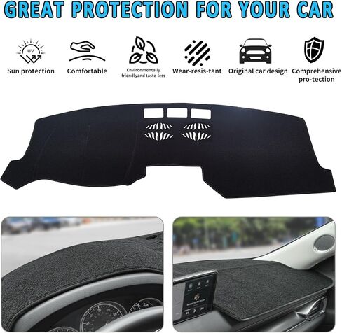 غطاء DASH لـ MAZDA CX5 2017-2022 2023 2024 2025 ، حصيرة غطاء لوحة القيادة لـ MAZDA CX-5 Nonslip Sunshade Protector No Glare ، Gray in Kuwait